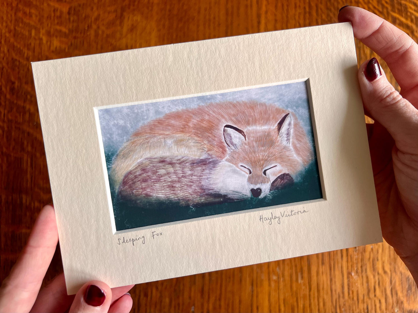 Fox Print Printed Woodland Nursery Decor Animal Art Shelf Decoration Rustic Farmhouse Accent Housewarming Gift for Couple / Birthday for Him