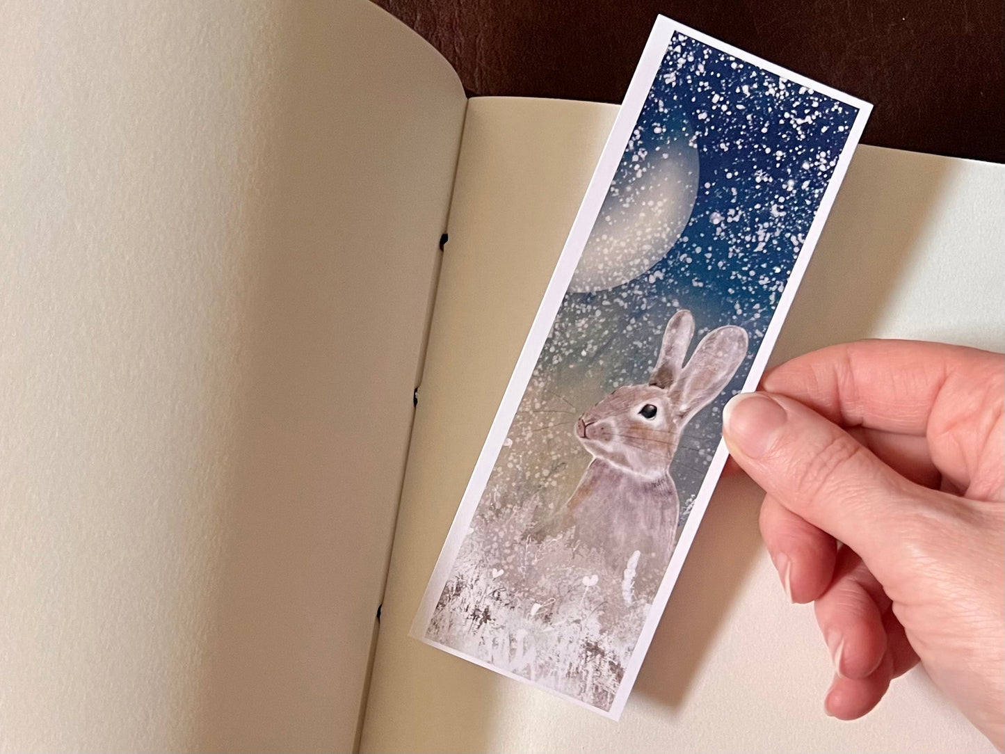 Rabbit & Owl Woodland Animal Bookmark Set - Handmade Illustrated Bookmarks