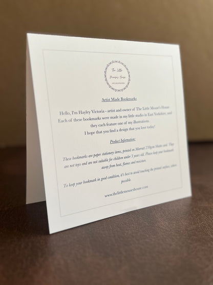 Bookmark Sign - Artist Blurb