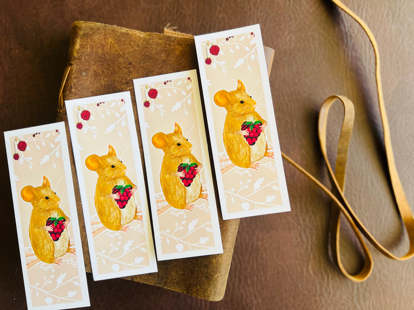 Mouse and Blackberry Bookmarks (Pack of 4)