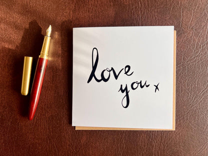 Simple Black & White Art Card for Him Her Husband Wife Boyfriend Girlfriend for Monochrome Valentine’s Day or Simple Anniversary Artwork