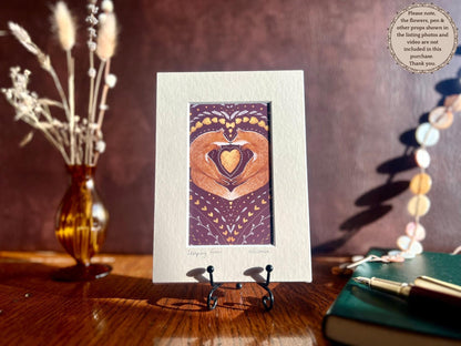 Sleeping Foxes Art Print & Moongazing Fox Card – Romantic Woodland Gift Set with ‘Love You’ Moon Illustration