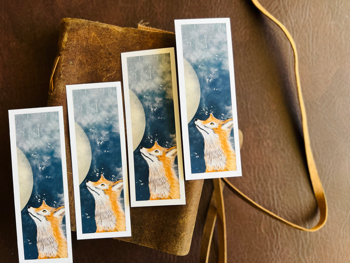 Fox and Moon Bookmarks (Pack of 4)