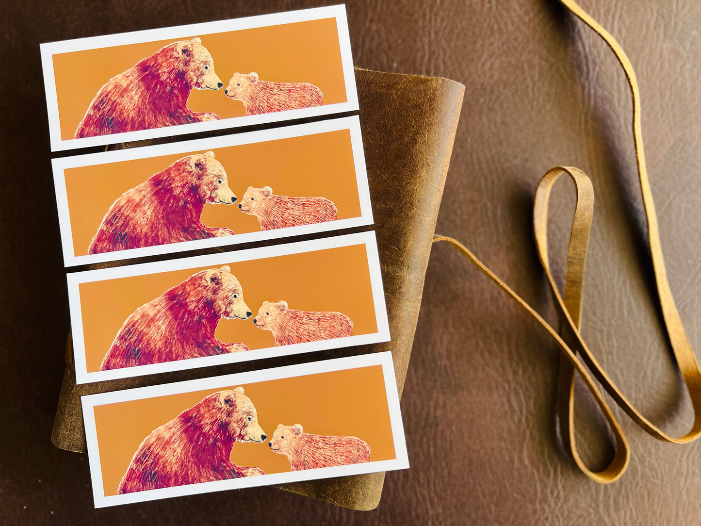 Bear and Bear Cub Bookmarks (Pack by of 4)