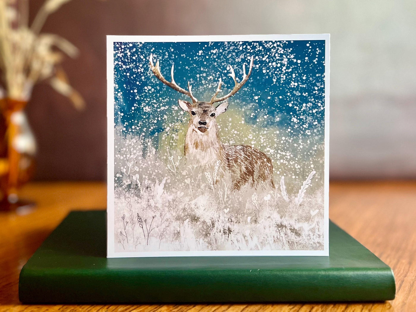 Winter Deer Art Card