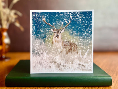 Winter Deer Art Card