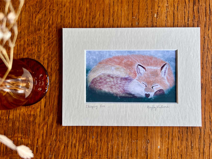 Fox Print Printed Woodland Nursery Decor Animal Art Shelf Decoration Rustic Farmhouse Accent Housewarming Gift for Couple / Birthday for Him