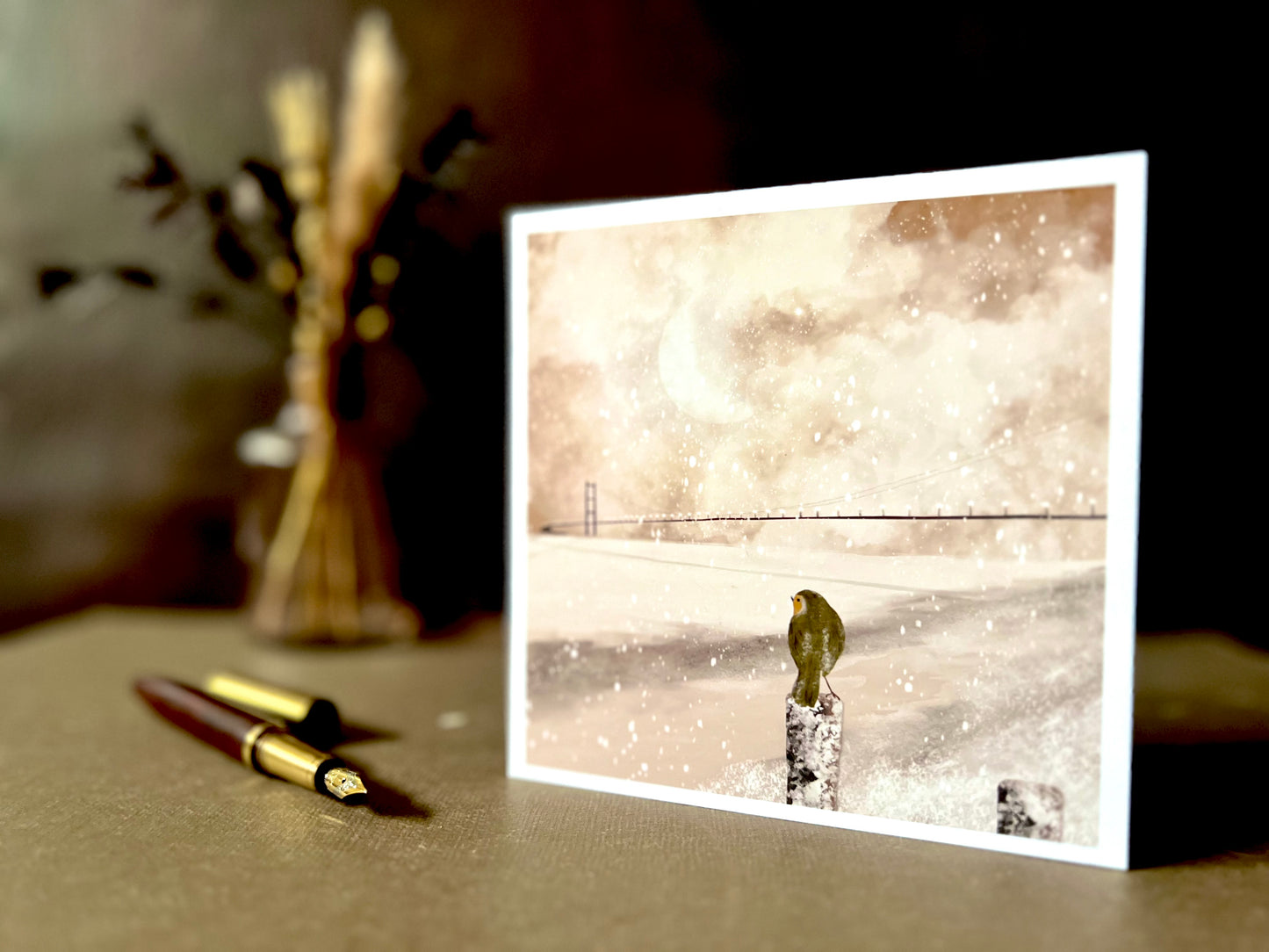 Snowy Robin Greeting Card