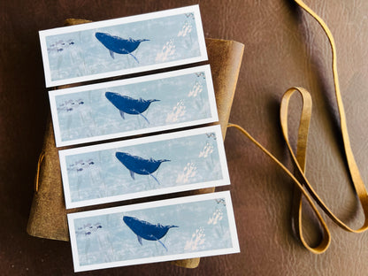 Blue Whale Bookmarks (Pack of 4)