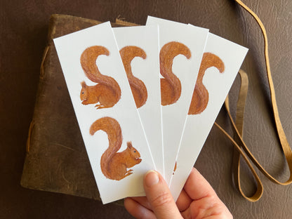 Red Squirrel Bookmarks (Pack of 4)
