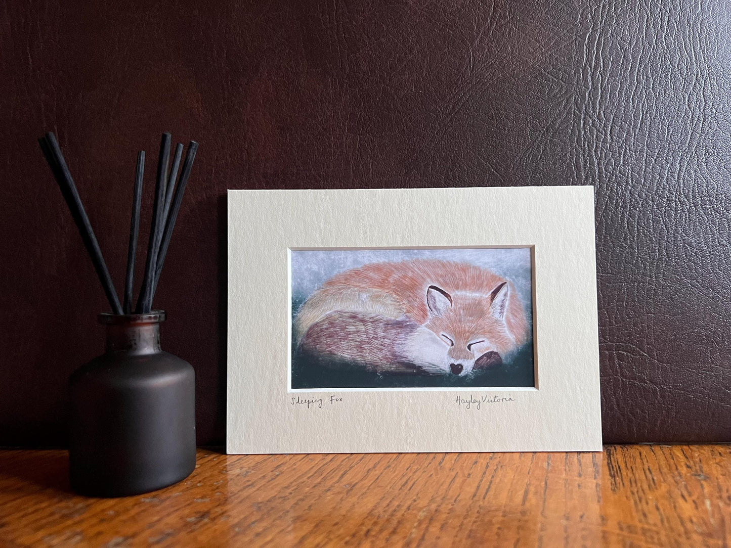 Fox Print Printed Woodland Nursery Decor Animal Art Shelf Decoration Rustic Farmhouse Accent Housewarming Gift for Couple / Birthday for Him