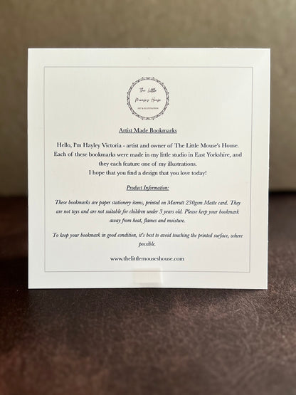Bookmark Sign - Artist Blurb