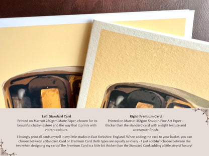 Class 150 Train Art Card – Illustrated British Diesel Train, Blank Inside for Any Occasion