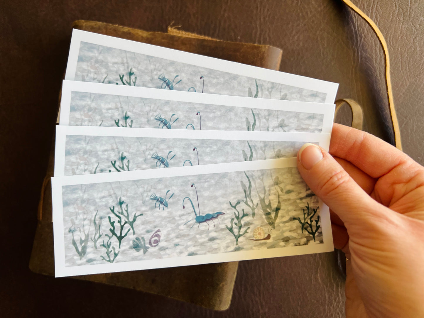 Prawn and Lobster Bookmarks (Pack of 4)