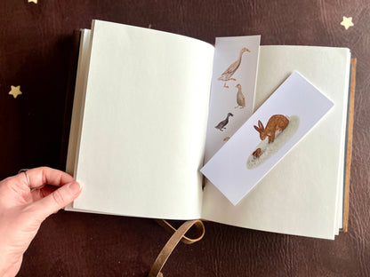 Animal Bookmark Set: Runner Ducks & Baby Bunny