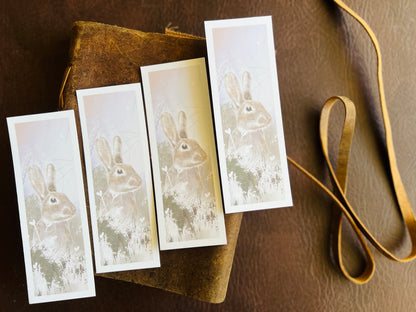 Rabbit Bookmarks - Pink Background (Pack of 4)