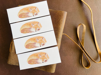 Sleeping Fox Bookmarks (Pack of 4)