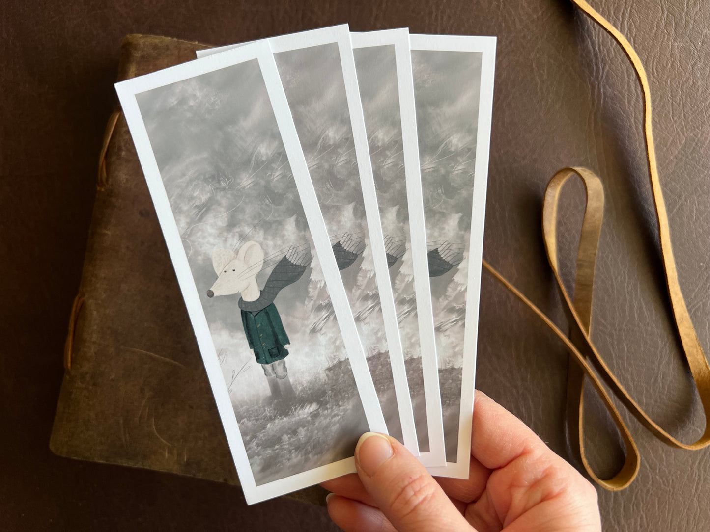 Winter Mouse Bookmarks (Pack of 4)