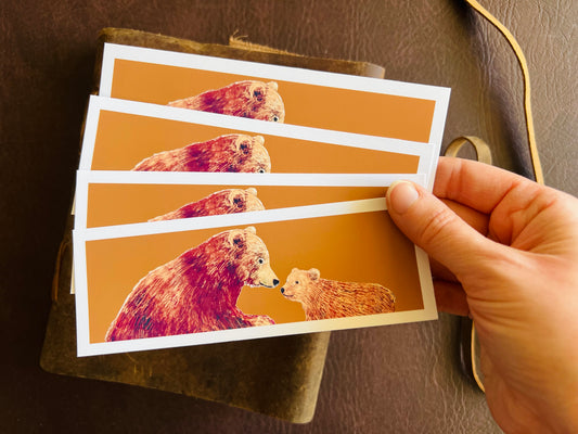 Bear and Bear Cub Bookmarks (Pack by of 4)