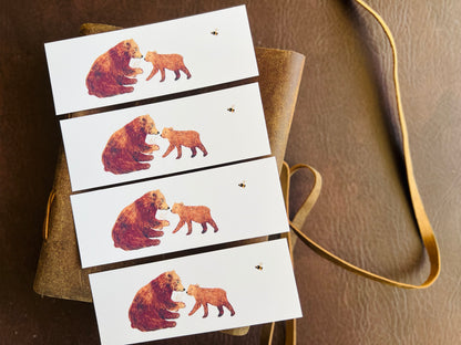 Bears and a Bee Bookmarks (Pack of 4)