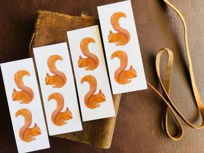 Red Squirrel Bookmarks (Pack of 4)