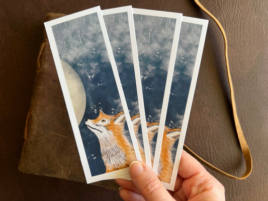 Fox and Moon Bookmarks (Pack of 4)