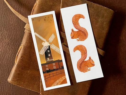 Autumn Bookmark Set – Handmade Illustrated Bookmarks | Skidby in Autumn & Squirrels Designs