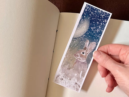 Rabbit & Owl Woodland Animal Bookmark Set - Handmade Illustrated Bookmarks