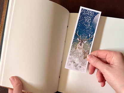 Fox & Deer Night Sky Bookmark Set – Handmade Illustrated Bookmarks Printed on Premium Matte Paper