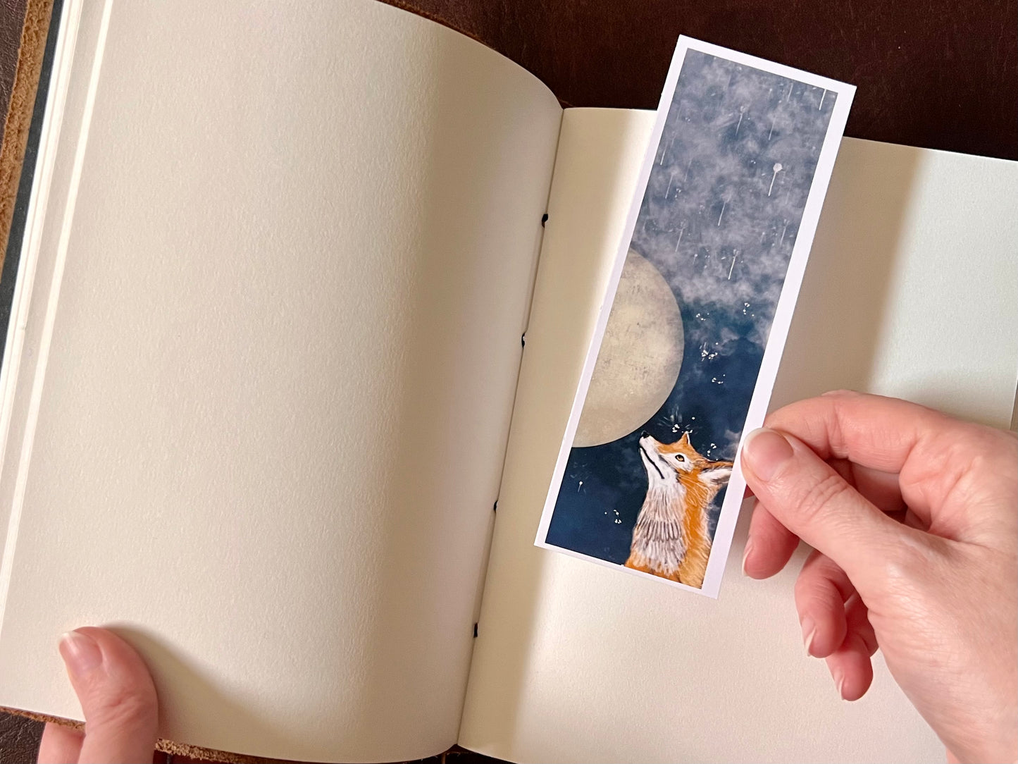 Fox Bookmark Set – Handmade Illustrated Bookmarks | Moongazing & Snowy Night Designs Printed on Premium Matte Paper