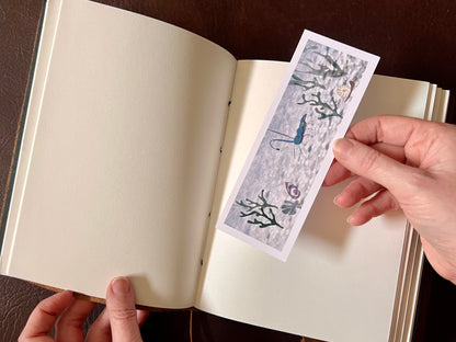 Sea Life Bookmark Set – Handmade Illustrated Bookmarks | Blue Whale & Lobster Designs