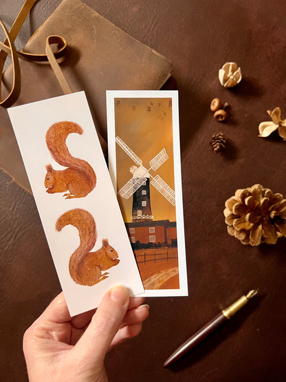 Autumn Bookmark Set – Handmade Illustrated Bookmarks | Skidby in Autumn & Squirrels Designs