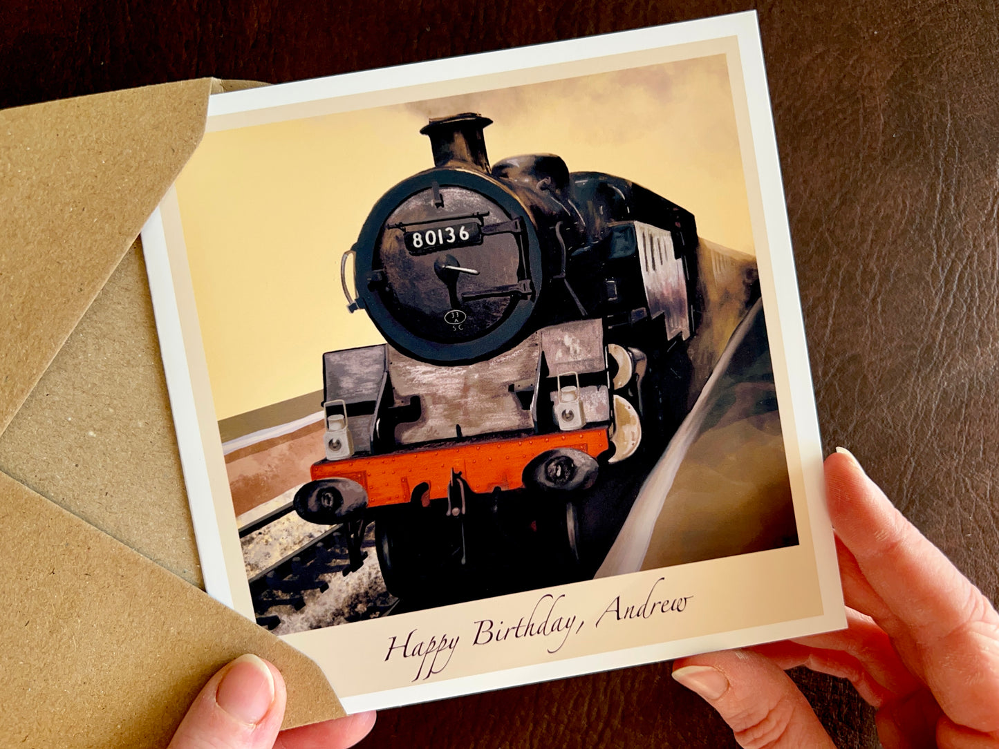Steam Train Birthday Card
