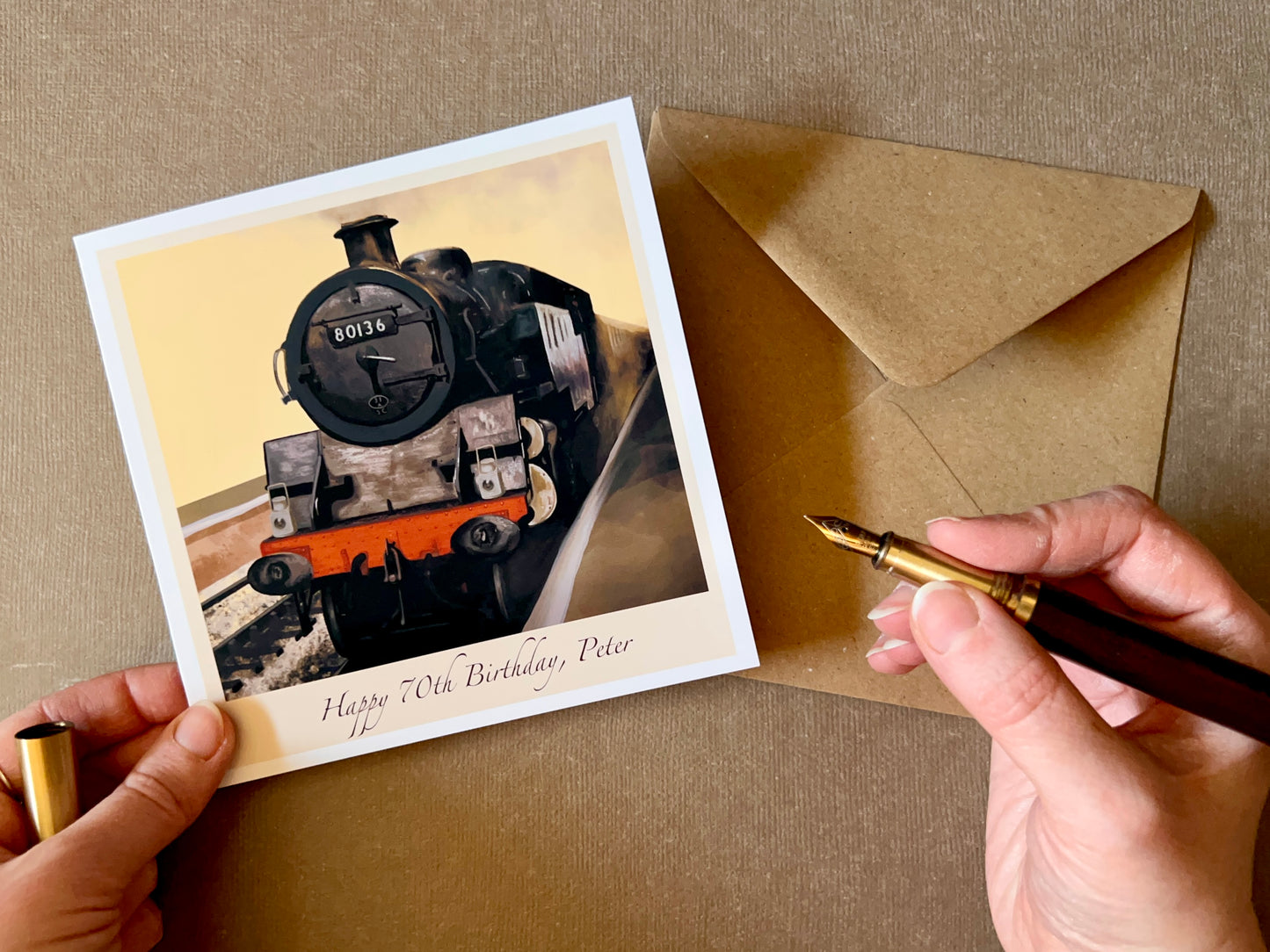 Steam Train Birthday Card