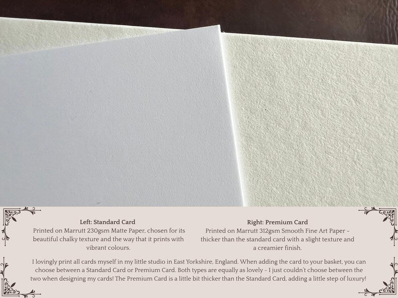 Personalised Highland Cow Greeting Card – Mother & Calf Illustration with Custom Floral Heart