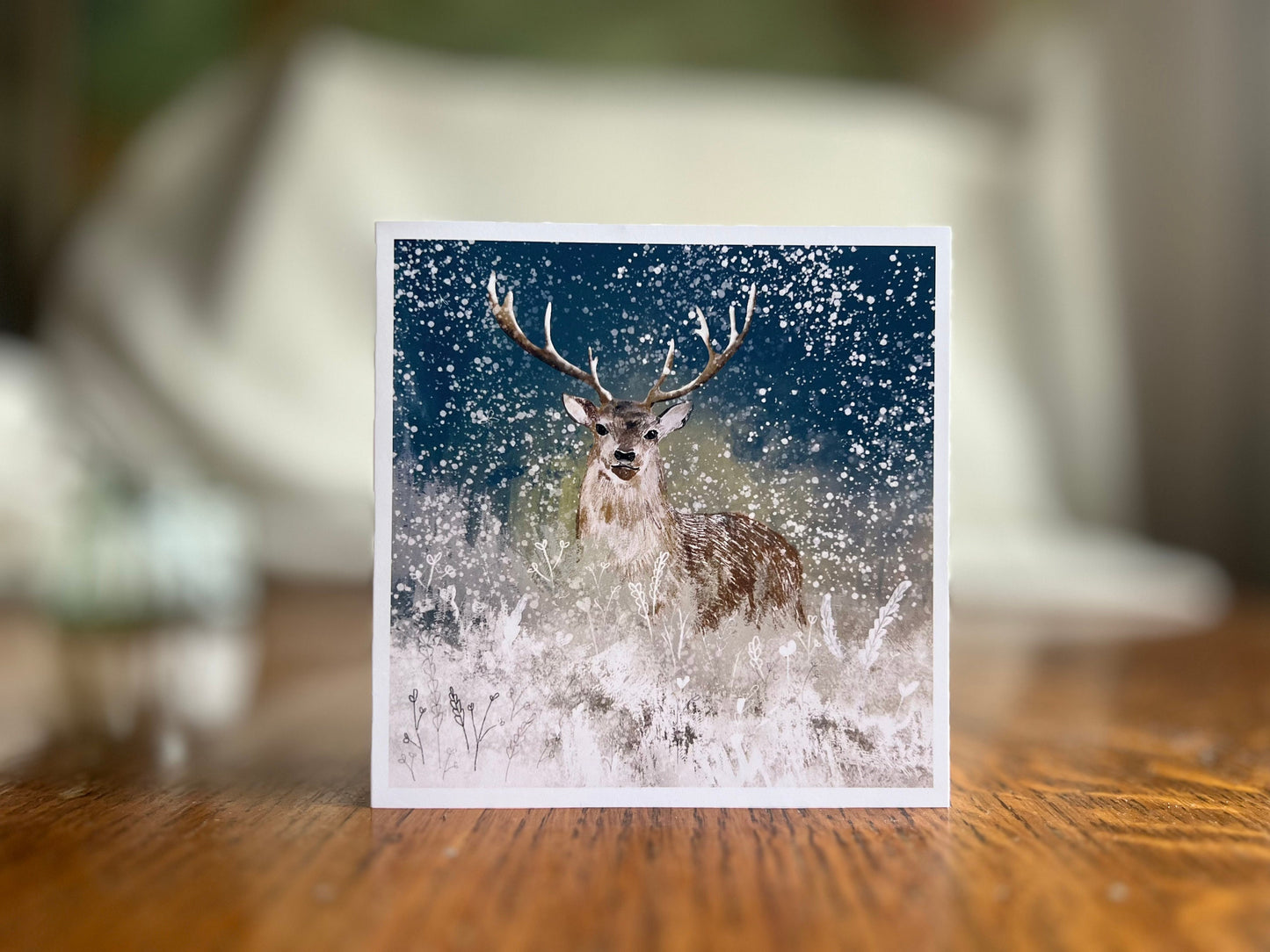 Winter Deer Art Card