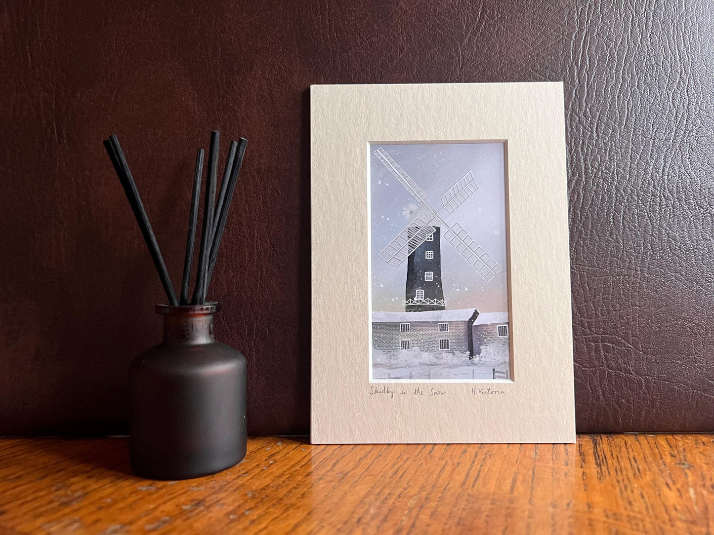 Skidby Windmill in Snow Little Art Print