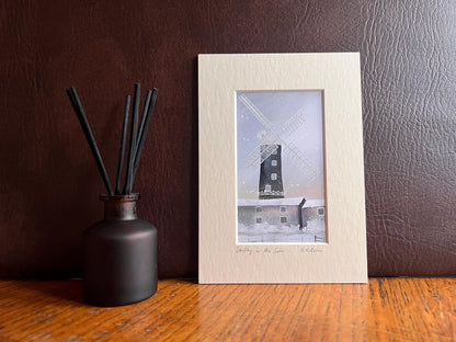 Skidby Windmill in Snow Little Art Print