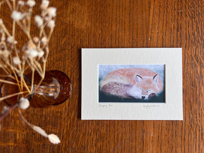 Fox Print Printed Woodland Nursery Decor Animal Art Shelf Decoration Rustic Farmhouse Accent Housewarming Gift for Couple / Birthday for Him