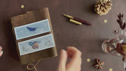 Blue Whale and Octopus Bookmark Set