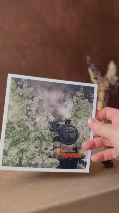 Snowman Golf Christmas Card - Customisable Football or Rugby Fan Greeting Card